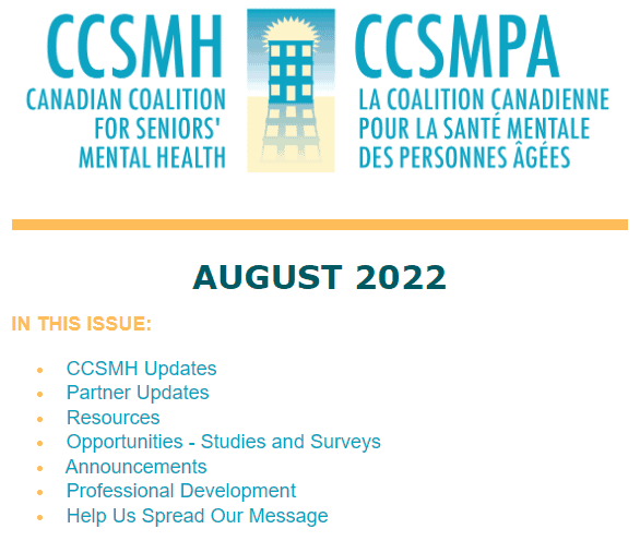 Canadian Coalition For Seniors Mental Health Halton Seniors Advocacy Group 